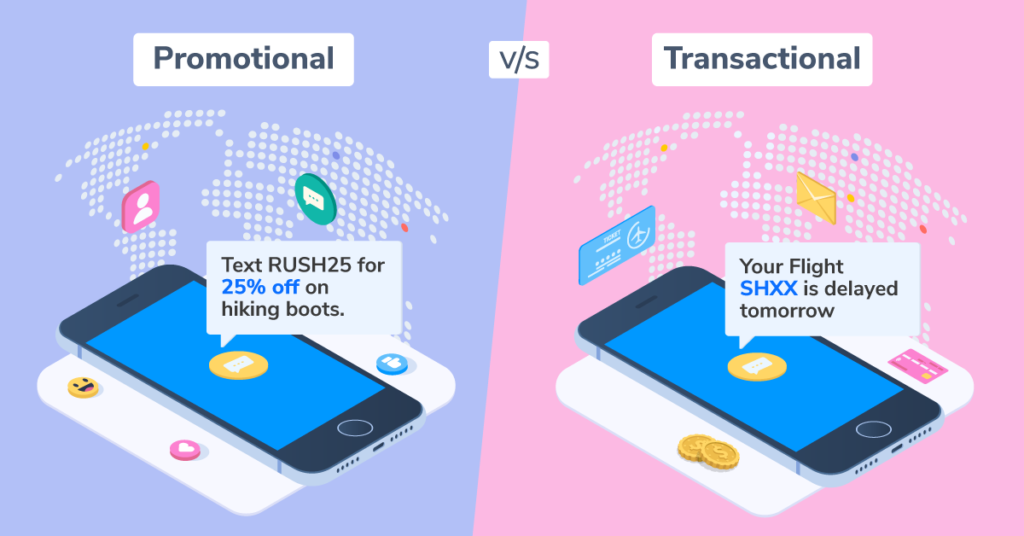 Promotional Messages vs Transactional Messages: What's the Difference?